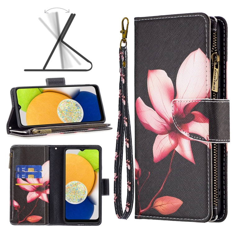 Custodia per telefono in pelle con cerniera con motivo a disegno colorato, For Samsung Galaxy A03 166mm