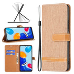 Custodia portafoglio in pelle color denim per Xiaomi Redmi Note 1