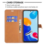 Custodia portafoglio in pelle color denim per Xiaomi Redmi Note 1