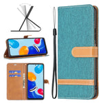 Custodia portafoglio in pelle color denim per Xiaomi Redmi Note 1