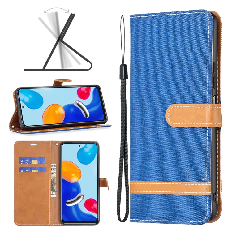 Custodia portafoglio in pelle color denim per Xiaomi Redmi Note 1