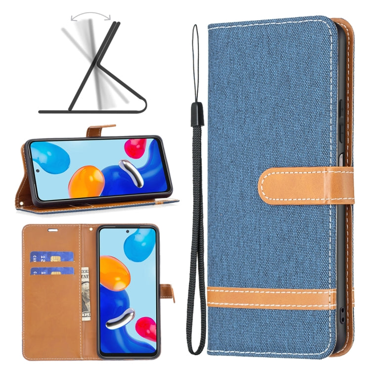Custodia portafoglio in pelle color denim per Xiaomi Redmi Note 1