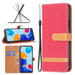 Custodia portafoglio in pelle color denim per Xiaomi Redmi Note 1