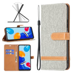 Custodia portafoglio in pelle color denim per Xiaomi Redmi Note 1