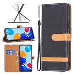 Custodia portafoglio in pelle color denim per Xiaomi Redmi Note 1