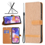 Custodia portafoglio in pelle color denim per Xiaomi Redmi Note 1