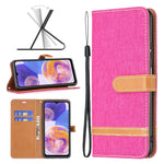 Custodia portafoglio in pelle color denim per Xiaomi Redmi Note 1