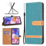 Custodia portafoglio in pelle color denim per Xiaomi Redmi Note 1