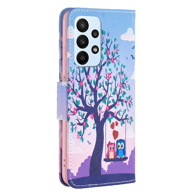 Custodia per cellulare in pelle con motivo a disegno colorato, For Samsung Galaxy A23 5G