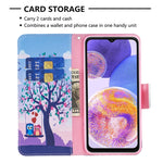 Custodia per cellulare in pelle con motivo a disegno colorato, For Samsung Galaxy A23 5G