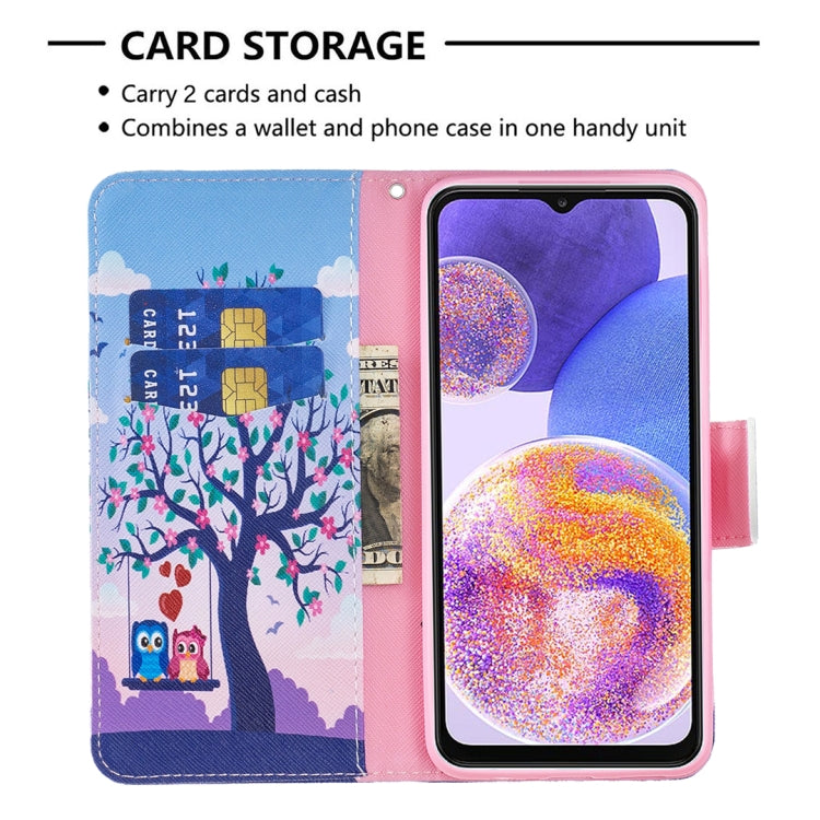 Custodia per cellulare in pelle con motivo a disegno colorato, For Samsung Galaxy A23 5G