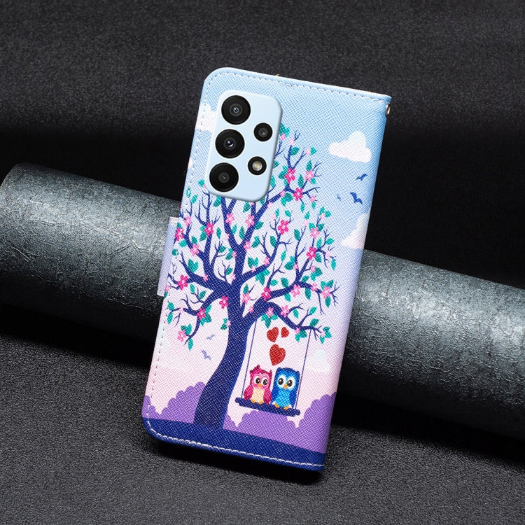 Custodia per cellulare in pelle con motivo a disegno colorato, For Samsung Galaxy A23 5G