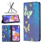 Custodia per telefono in pelle verniciata magnetica invisibile, For Samsung Galaxy A23 5G