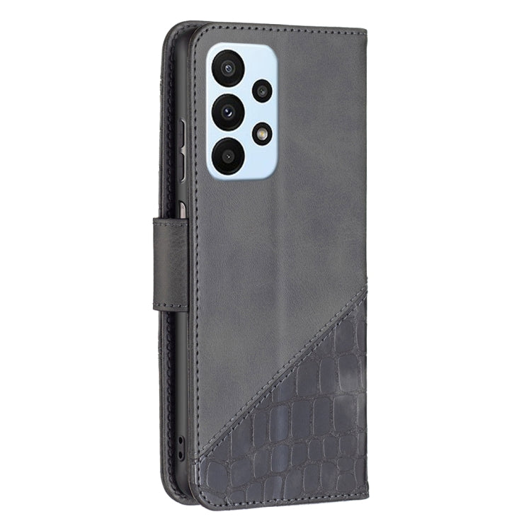 Custodia per cellulare in pelle di coccodrillo di colore abbinato, For Samsung Galaxy A23 5G