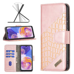 Custodia per cellulare in pelle di coccodrillo di colore abbinato, For Samsung Galaxy A23 5G