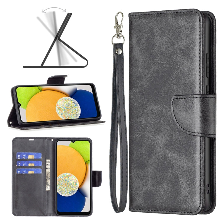Custodia per telefono in pelle flip color pelle di agnello, For Samsung Galaxy A03 166mm