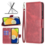 Custodia per telefono in pelle flip color pelle di agnello, For Samsung Galaxy A03 166mm