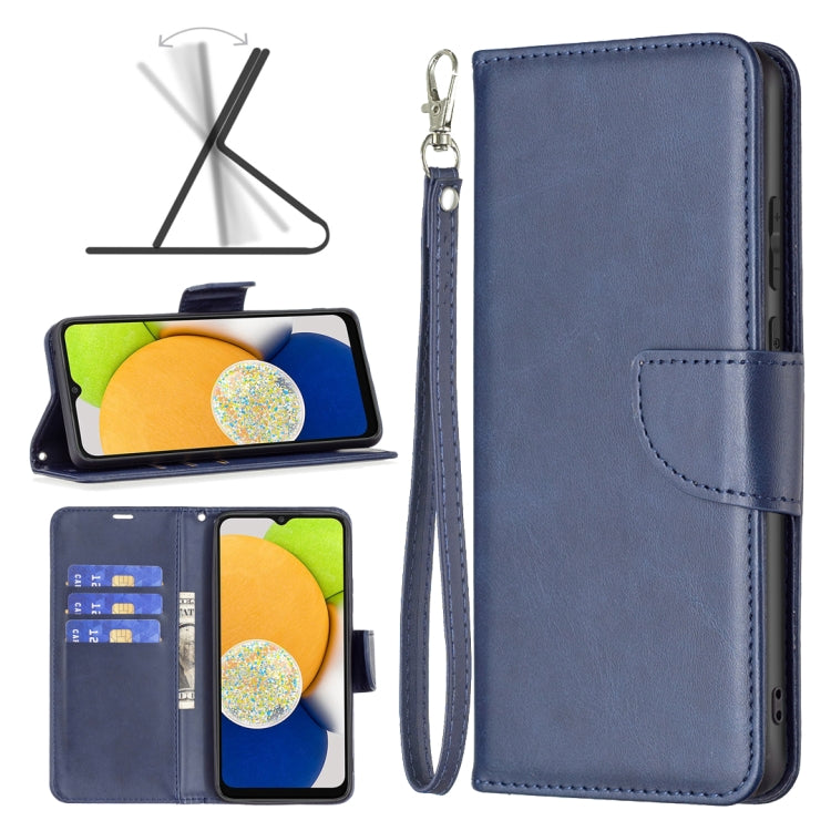 Custodia per telefono in pelle flip color pelle di agnello, For Samsung Galaxy A03 166mm