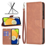 Custodia per telefono in pelle flip color pelle di agnello, For Samsung Galaxy A03 166mm