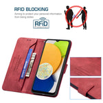 Custodia per cellulare in pelle con vibrazione RFID con fibbia magnetica BF09, For Samsung Galaxy A03 166mm