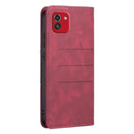 BF10 Custodia per telefono in pelle con vibrazione magnetica a blocchi di colore, For Samsung Galaxy A03 166mm