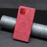 BF10 Custodia per telefono in pelle con vibrazione magnetica a blocchi di colore, For Samsung Galaxy A03 166mm