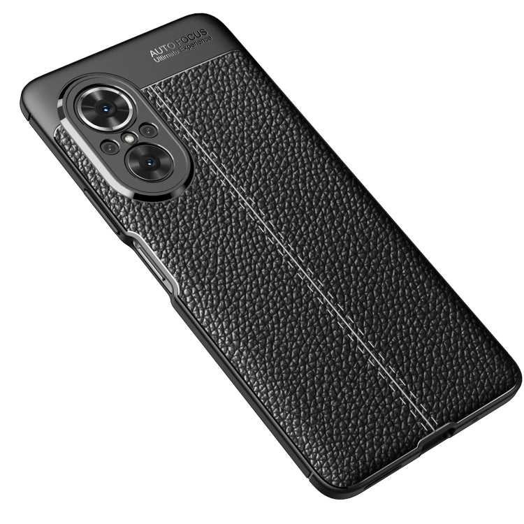 Custodia per telefono in TPU antiurto con texture Litchi, For Huawei nova 9 SE, For Xiaomi Poco M4 Pro Fine Hole Version, For OnePlus Nord CE 2 5G