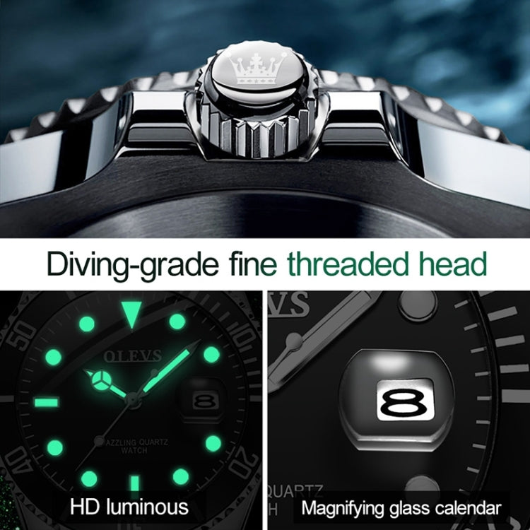 Orologio al quarzo luminoso impermeabile da uomo OLEVS 5885