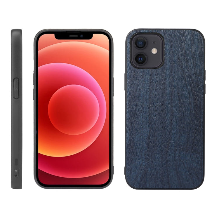 Custodia in PU con struttura in legno per iPhone 13 mini e 12