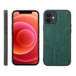 Custodia in PU con struttura in legno per iPhone 13 mini e 12