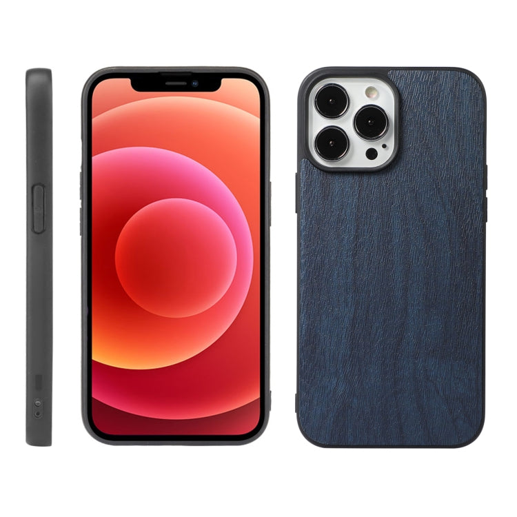 Custodia in PU con struttura in legno per iPhone 13 mini e 12