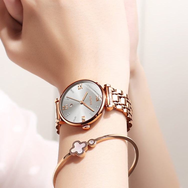 JIN SHI DUN 6533 Orologio al quarzo ultrasottile impermeabile da donna