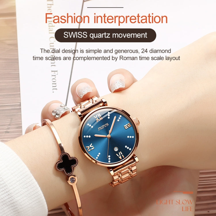 JIN SHI DUN 6533 Orologio al quarzo ultrasottile impermeabile da donna