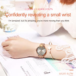 JIN SHI DUN 6533 Orologio al quarzo ultrasottile impermeabile da donna