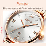 JIN SHI DUN 6533 Orologio al quarzo ultrasottile impermeabile da donna
