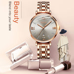 JIN SHI DUN 6533 Orologio al quarzo ultrasottile impermeabile da donna