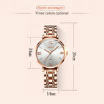 JIN SHI DUN 6533 Orologio al quarzo ultrasottile impermeabile da donna