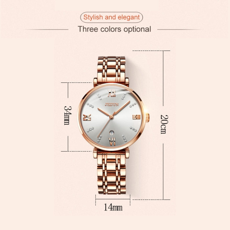 JIN SHI DUN 6533 Orologio al quarzo ultrasottile impermeabile da donna