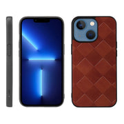Custodia per telefono in PU scozzese intrecciata, For iPhone 13 mini, For iPhone 12 mini, For iPhone 12 / 12 Pro, For iPhone 12 Pro Max