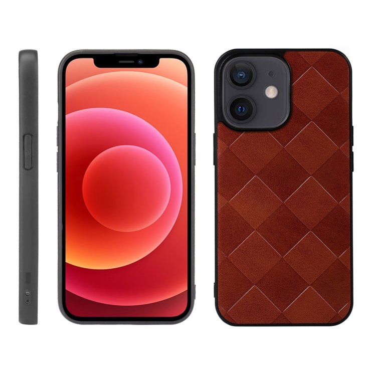 Custodia in PU scozzese intrecciata per iPhone 12 mini