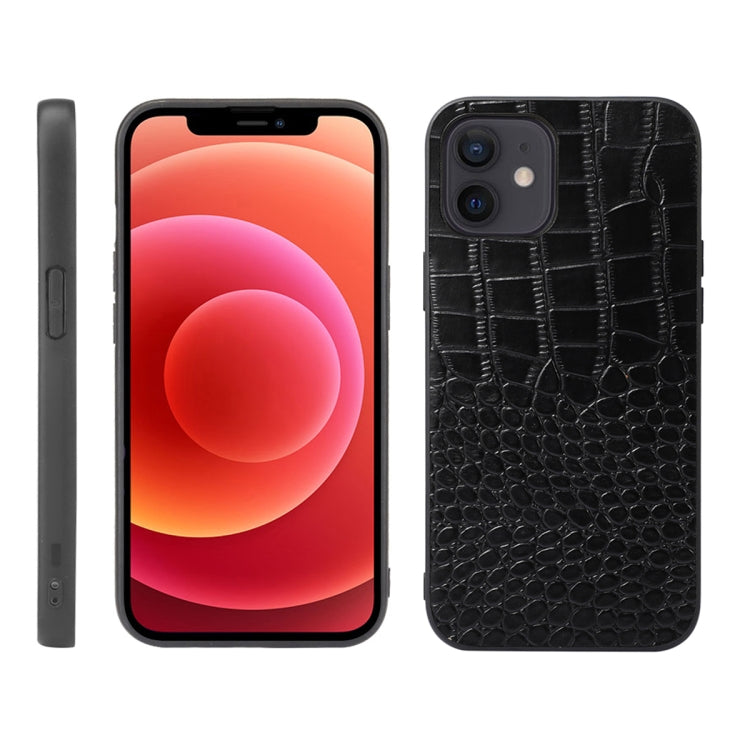 Custodia in pelle con strato coccodrillo per iPhone 12/12 Pro