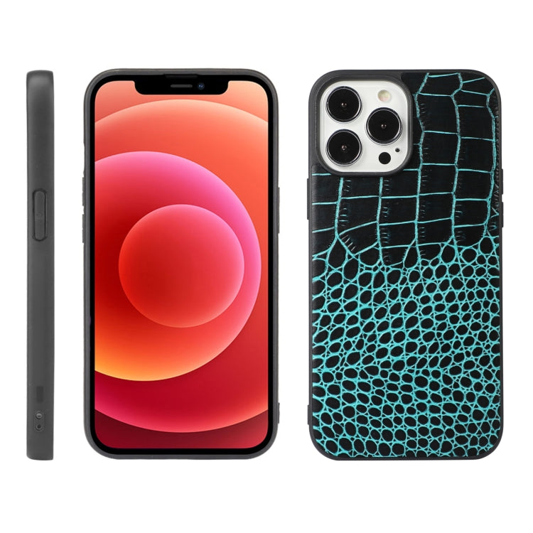 Custodia in pelle con strato coccodrillo per iPhone 12/12 Pro