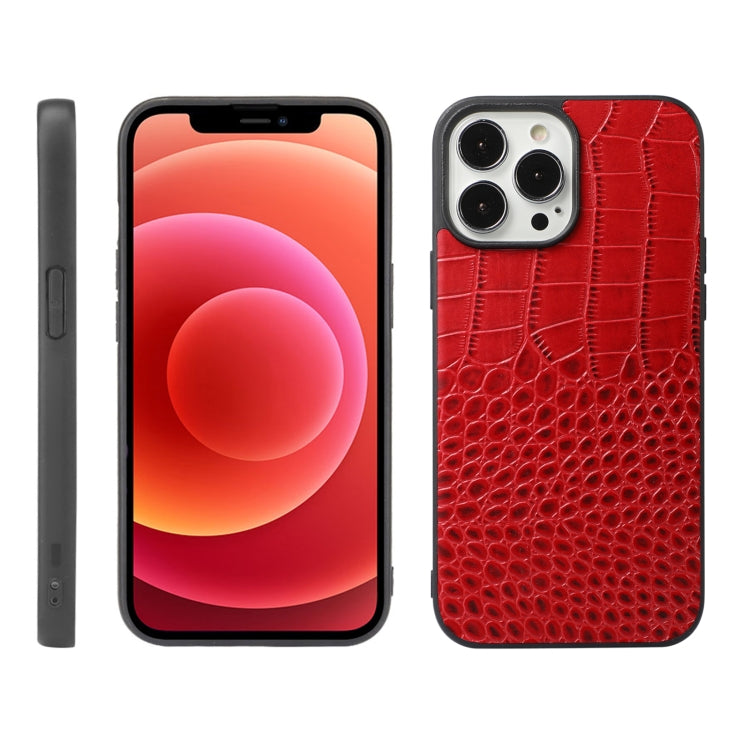 Custodia in pelle con strato coccodrillo per iPhone 12/12 Pro