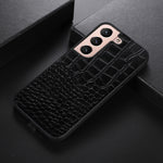 Custodia per telefono in pelle di vacchetta di coccodrillo, For Samsung Galaxy S22 5G, For Samsung Galaxy S22+ 5G, For Samsung Galaxy S22 Ultra 5G, For Samsung Galaxy Z Flip 3 5G, For Samsung Galaxy Z Fold2 5G, For Samsung Galaxy Z Fold3 5G            ...
