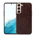 Custodia per telefono in pelle di vacchetta di coccodrillo, For Samsung Galaxy S22 5G, For Samsung Galaxy S22+ 5G, For Samsung Galaxy S22 Ultra 5G, For Samsung Galaxy Z Flip 3 5G, For Samsung Galaxy Z Fold2 5G, For Samsung Galaxy Z Fold3 5G            ...