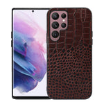 Custodia per telefono in pelle di vacchetta di coccodrillo, For Samsung Galaxy S22 5G, For Samsung Galaxy S22+ 5G, For Samsung Galaxy S22 Ultra 5G, For Samsung Galaxy Z Flip 3 5G, For Samsung Galaxy Z Fold2 5G, For Samsung Galaxy Z Fold3 5G            ...