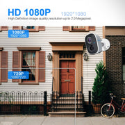 Telecamera WiFi a infrarossi per visione notturna con riconoscimento AI Full HD 1080P ricaricabile ESCAM G14, G14