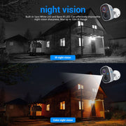 Telecamera WiFi a infrarossi per visione notturna con riconoscimento AI Full HD 1080P ricaricabile ESCAM G14, G14