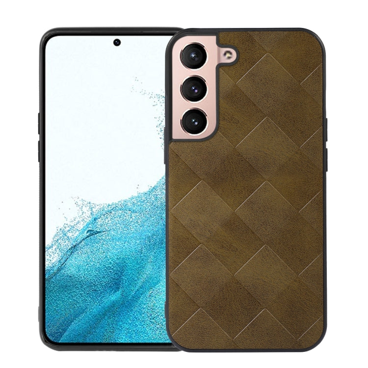 Custodia in PU scozzese intrecciata per smartphone compatibili