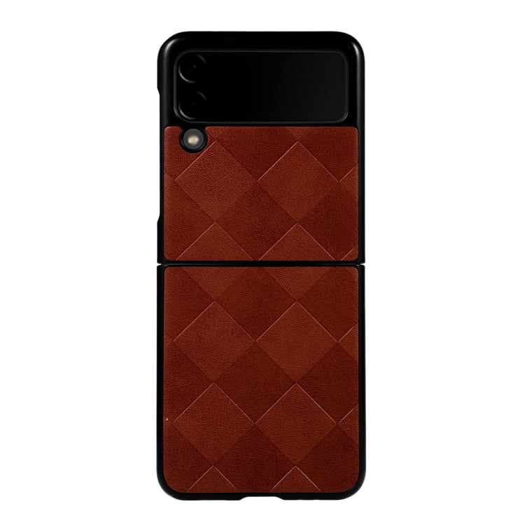 Custodia in PU scozzese intrecciata per smartphone compatibili